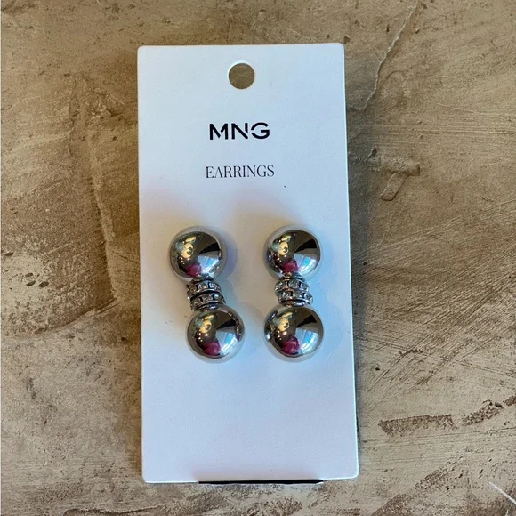 Mango SILVER TONE Earrings - Picture 4 of 5